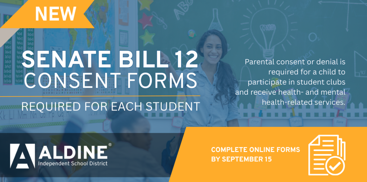 Aldine ISD Launches New Online Consent Forms Following SB 12: Your Action is Required
